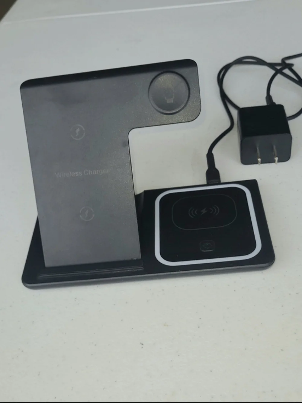 Wireless 3-in-1 Charging Stand Dock - Black